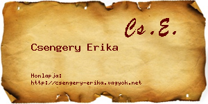 Csengery Erika névjegykártya