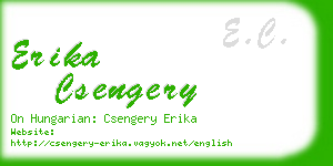 erika csengery business card